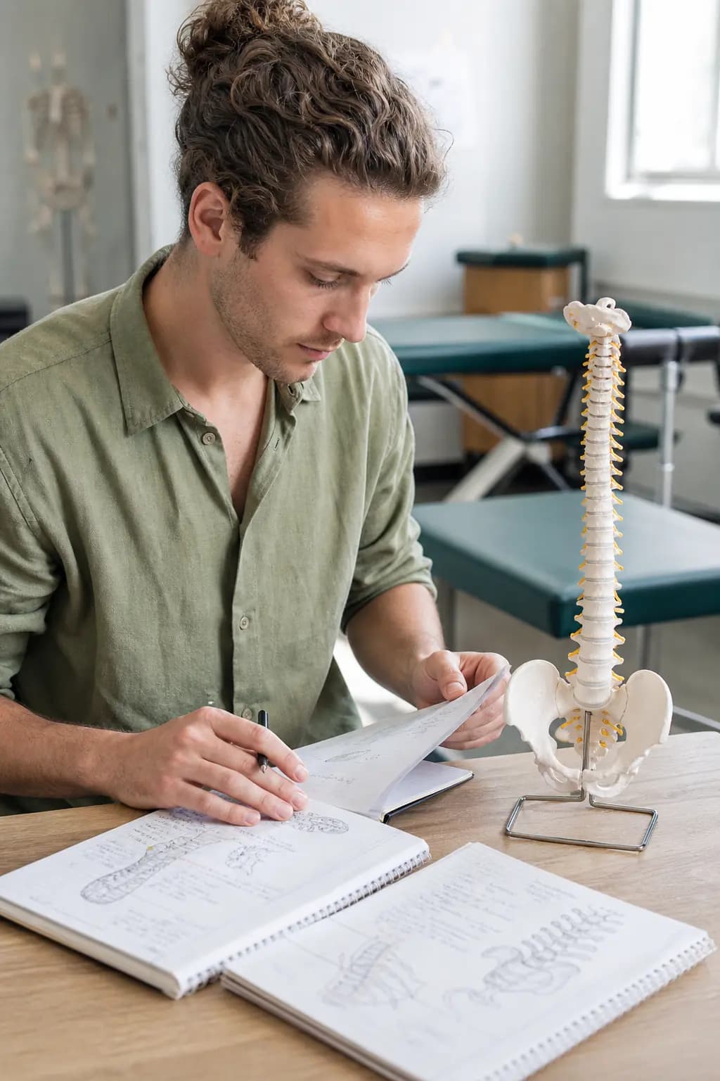 Étudiante en ostéopathie préparant ses prochaines étapes professionnelles